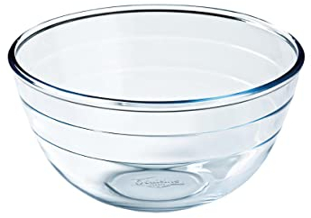 Pyrex O'Cuisine Kitchen Glass Round Mixing Bowl Microwave Safe 24cm 3.0 Litre (Pack of 2)