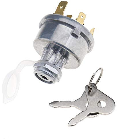 YINETTECH Arrancador de Cerradura de Encendido con Juego de 2 Llaves Orificio de Montaje de 4 Posiciones de 16 Mm Compatible con 12239 para Tractor David Brown Landin Massey Ferguson