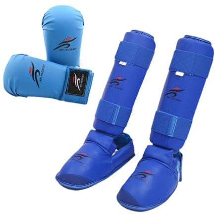 LOVIVER Gants de Boxe Accessoires d'équipement de Karaté pour Sparring Gants Protège-Tibias pour Salle de Grappling Adultes, S