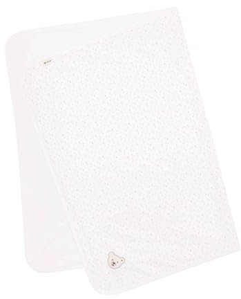 Steiff Decke Bright White, Baby-Decke, Kuscheldecke für Babys, Baby Bettdecke, Decke ideal für das Babybett, weich flauschig und kuschelig, waschmaschinenfest