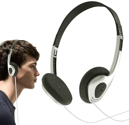 Casque supra-aural rétro: casque avec câble portable, léger et confortable | Casque stéréo pour lecteur téléphonique, téléphone domestique et mobile, son premium pour les auditeurs exigeants