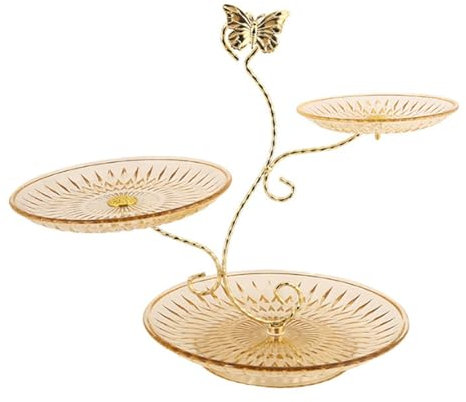 XYUERU Frutero, plato de servir vintage de 3 niveles, frutero for decoración de interiores, for la sala de estar de casa.