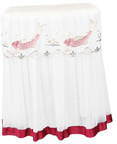 DIYEAH Housse de Protection Chic pour Machine à Laver et Sèche Linge Couvre Tops Poussière Respirant pour Usage Domestique pour Salle de Bain Cuisine Balcon et Patio