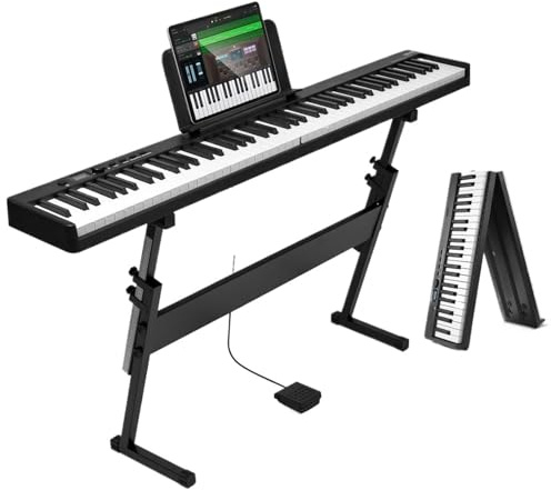 Professionellt Elektroniskt Piano Hopfällbart Och Bärbart Elektroniskt Digitalpiano Med 88 Tangenter Uppladdningsbart Lämpligt För Nybörjare