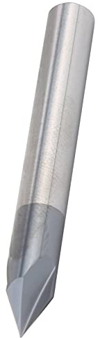 Aramox Broca para Enrutador de Chaflán, 3 Flautas Brocas para Enrutador con Ranura en V 6, Fresa de Extremo para Chaflán 60° Fresa CNC de 3 Flautas Vástago de 6 Mm para Biselar con Acero de