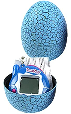 Bamjour Macchina da Gioco Digitale Virtuale Divertente per Animali Domestici Elettronici con Custodia a Forma di Uovo per Bambini (BLUE)