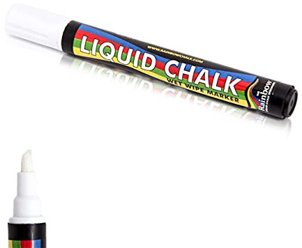 Liquid Chalk Marker Pen White - 5mm Bullet Nib