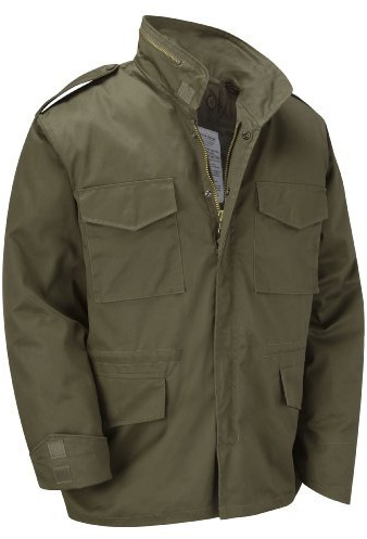 M65 Military Field Jacket with Removable Quilted Inner Liner - Olive