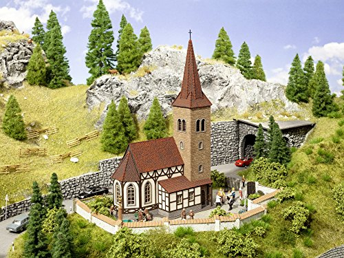 Noch 63906 Kirche St Georg mit Micro Sound Glocken Klingeln Landschaft Modellier, Farbig