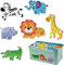 Comius Sharp Kinderpuzzle, 6 Stück Holz Puzzle, Holz Montessori Spielzeug Jigsaw Set, Formpuzzles Frühes Lernen Lernspielzeug Geschenke für 2 3 4 5 Jahren Kleinkinder Kinder (Animal)