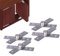 4 Stücks Versteckte Türscharniere, 360 Drehscharnier, Drehbare Tür Pivot Scharnier, Fenstertürbeschläge aus Edelstahl, Montage für Haustür Oder Fenster, Schrank (95 x 23 mm)