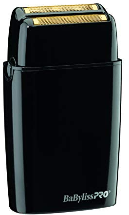 BaByliss PRO FXFS2B BLACKFX Metal Collection, afeitadora inalámbrica de doble lámina de metal, color negro
