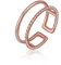 GD GOOD.designs Ring Rosegold für Damen verstellbar aus Edelstahl - Wasserfest - Doppelring offen | Frauen Silberring inkl. Geschenkbox