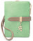 Geldbeutel Klein Damen PU Leder Damen Portemonnaie Klein und im Kurzformat RFID Damen Geldbörse mit Münzfach Kleines Zipper Brieftasche, Mini Portmonee Damen mit Kartenfächern und Armband(grün)