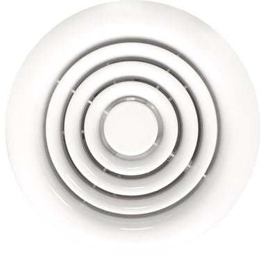 Fenteer Ventilador de Ventilación Silencioso, Redondo, Extractor de Baño para Baño, Lavandería, Cocina