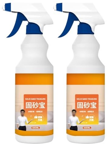 500ml Rellenador de Grietas de Hormigón, Agente Fijador de Arena en Spray, Spray Protector de Paredes, Agente Impermeabilizante Invisible, Agente Sellador Impermeable Transparente (2PCS, 500ML)