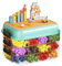 TEYOUAI 3+1 Tier Plastic Storage Organizer Box Bin for Lego Bricks with Stackable Containers Drawers Kids Toys Multi Layer Design Capacity Craft Supplies Portable with Lids and Handle Building Blocks