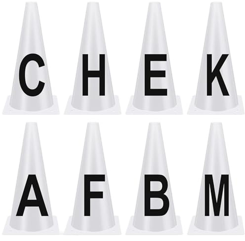 BUBEFSKD 4/8 Stück Dressurhütchen Stapelbare Reitsport Trainingshütchen Mit Buchstaben Schild Für Reiter Übungsveranstaltungen Dauerhaft Für Reitsportler Und Veranstaltungen