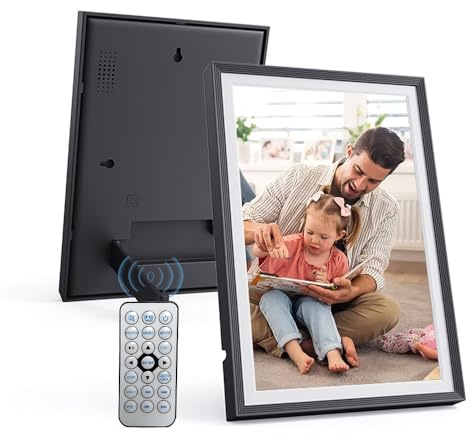 Cornice fotografica digitale multifunzionale con schermo IPS supporta la riproduzione di foto video musica funzioni orologio e calendario album elettronico da desktop supporto posteriore