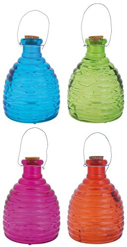 3 Stück Esschert Design Wespenfalle, Insektenfalle, zum Aufhängen, groß, Sortiert, ca. 15 cm x 15 cm x 20 cm
