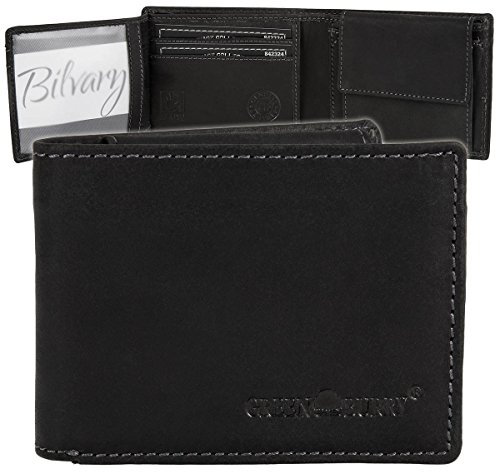 Greenburry Vintage Black Geldbörse Leder 12 cm