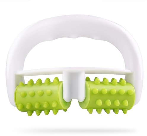 MURLIEN Cellulite Massager, Anti Cellulite Massage Roller for Muscle Soreness and Remove Cellulite, Body Roller Brush for Shoulder, Arms, Buttocks, Back, Abdomen, Legs and Calves – Green/White