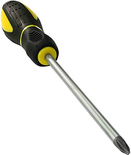 AERZETIX - C45692 - Tournevis à Empreinte Cruciforme PH2 6x125mm pour Vis Phillips - Pointe Aimantée/Magnétique - Poignée Antidérapante Bi-Matière - Lame en Acier/CR-V/-S2