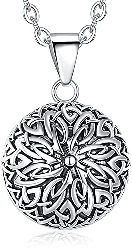 EUDORA Harmony Ball Collier Bola de Grossesse pour Femmes Enceinte, Vintage Ange Appelant Pendentif Colliers avec Musique Carillon pour Future maman Filles Cadeau, 76cm + 114cm Chaîne