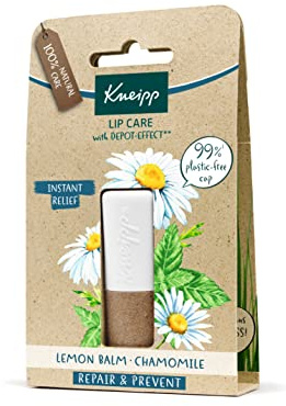 Kneipp, Bálsamo Labial Repair & Prevent, Reparador, Protector e Hidratante de Labios con Efecto Prolongado, 100% Natural, con Extractos de Manzanilla y Melisa, Aroma Sutil y Ligero