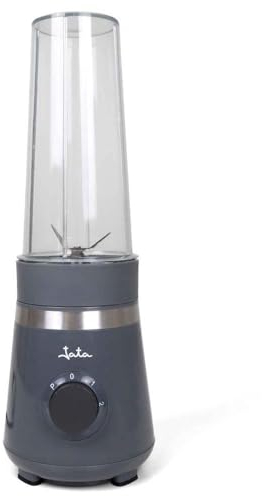 Jata JEBT1001 Batidora de Vaso Individual 600 W, Vaso Portátil 600 ml, 4 cuchillas de acero inoxidable extraíbles, 2 velocidades, Apta para hielo y frutos secos