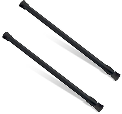 2pcs Barre Fenêtre, 30cm de Barre Fenêtre Sans Perçage Réglable Protection de Fenêtre Fixe Dispositifs de Sécurité de Porte Protections de Fenêtre pour Une Sécurité Accrue (Noir)