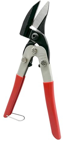 Tijeras de Chapa HOUSERAN de 260 mm, Tijeras Metálicas con Mecanismo de Bloqueo de Seguridad, para Cortar Chapa, Aluminio, Cuero, Malla Metálica, Cobre, Plástico y Placas de Plástico