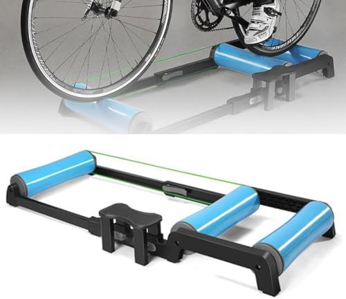 Rulli da allenamento per bici da interni, design pieghevole regolabile per una maggiore stabilità e portabilità, ideale per mountain bike e bici da strada
