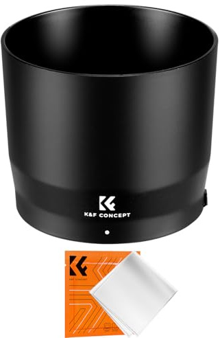 K&F CONCEPT ET-74B Lens Hood, 67mm Bayonet Lens Hood for Canon RF 100-400mm f/5.6-8 is USM and EF 70-300mm f/4-5.6 is II USM Lens, Reversible Lens Protector with Cleaning Cloth