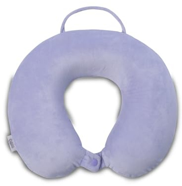 TOTTO - Almohada de Viaje para Cuello, Modelo Jet Pillow, Almohada Cuello, Memory Foam, Adaptable, Textura Suave, Soporte Ergonómico, Broche para Asegurar la Almohada al Cuello, Color Cosmic Sky