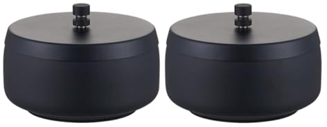ELAYARD Posacenere Design Moderno in Acciaio Inox 2 Pezzi con Coperchio Antivento e Resistente Facile da Pulire per Patio e Campeggio
