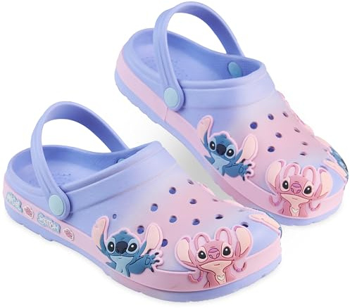 Get Trend Disney Princess | Stitch | Minnie Mouse Girls Clogs, Kids Anti-Slip Garden Shoes, Indoor Outdoor Slip-on Mules