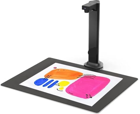 Dokumentskanner, Dokumentskanner USB-bokskanner OCR automatisk plattning och skevning, 13 MP dokumentkamera for skrivbordet