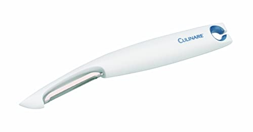 Culinare C12006 Swivel Peeler, White, Plastic/Stainless Steel, Manual Potato/Vegetable/Fruit Peeler, Moves Over Contours for Fast Peeling, Dishwasher Safe