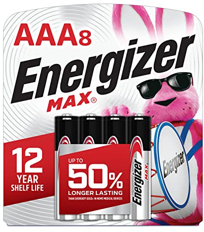 Energizer MAX AAA Batteries (8 Pack), Triple A Alkaline Batteries