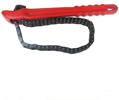 KATSU Chiave a Catena per Filtri Olio 12, Doppia Linea di Catena, Regolabile Multiuso, Adatta Fino a 110mm di Diametro, Strumenti per Raccordi per Tubi per Autoveicoli