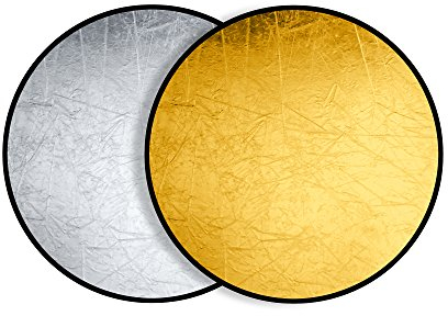 Bresser f000216 TR de 5 Réflecteur Pliable 110 cm Rond doré/argenté