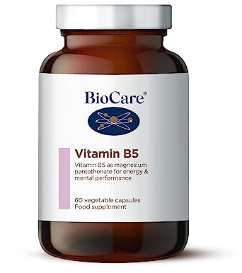 BioCare Vitamin B5 | Vitamin B5 as Magnesium Pantothenate for Energy & Mental Performance - 60 Capsules