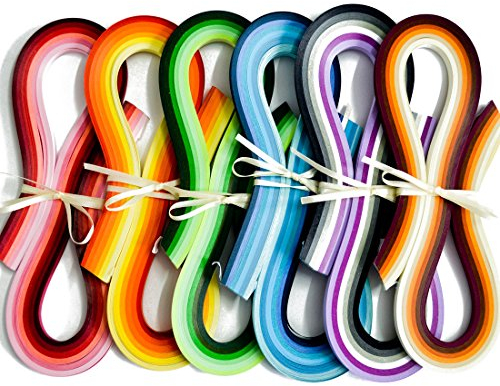 JUYA Papier Quilling Set 720-Streifen 36 Farben 54cm Länge/Streifen Papierbreite 3mm