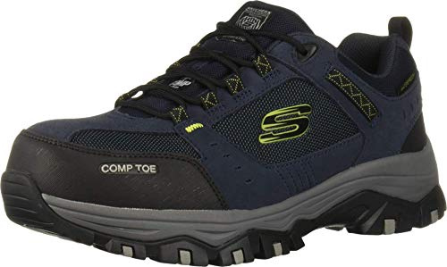 Skechers Homme Greetah Chaussure de sécurité, Bleu Marine, 41 EU