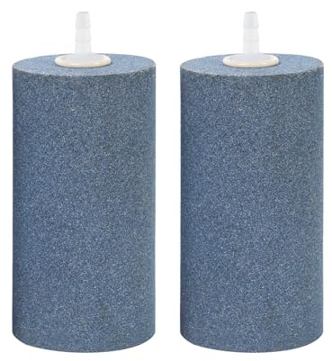 AQUANEAT Aquarium Air Stone 4x2 inch 2 Pack, Large Airstone, Aerator Bubble Diffuser, Air Pump Accessories for Aquariums, Hydroponic, Ponds and Fish Tanks