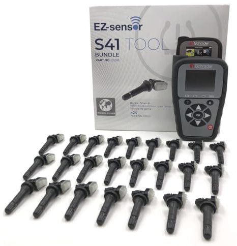 Schrader TPMS Solutions 21298 S41 Programming Scan Tool w/ 24 33500 Programmable EZ-sensors® (314.9, 315, 433MHz)