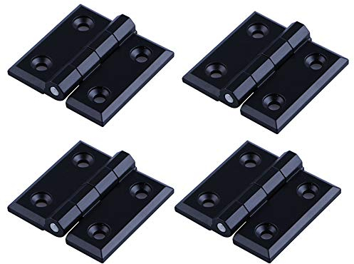 YOFASEN Bisagras Plegables - 4PCS Bisagras de Puerta de Hardware para Puerta de Armario Doméstico, Aleación de Zinc, Negro, 40 * 40 * 5mm