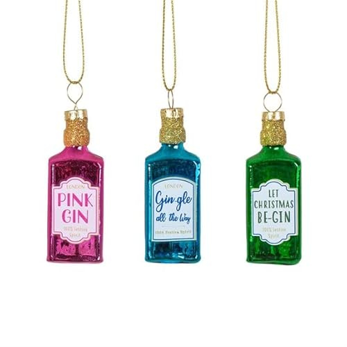 Sass & Belle Lot de mini boules de gin pour bouteille de gin : décoration, boules de gin, verre plastique, décoration de Noël