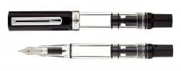 TWSBI Fountain Pen Eco Black, Piston Load, Steel Nib M, Resin, 14 cm
